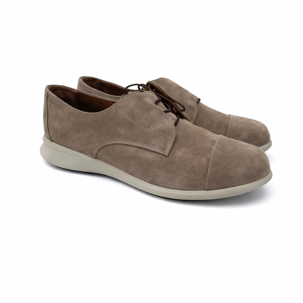 Samuel Hubbard Freedom Stroll Buff Nubuck Taupe Suede Oxford Shoes Size 8 - Picture 5 of 16